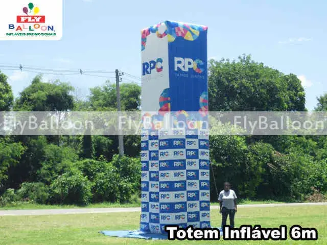 Totem inflável promocional Rádio RPC
