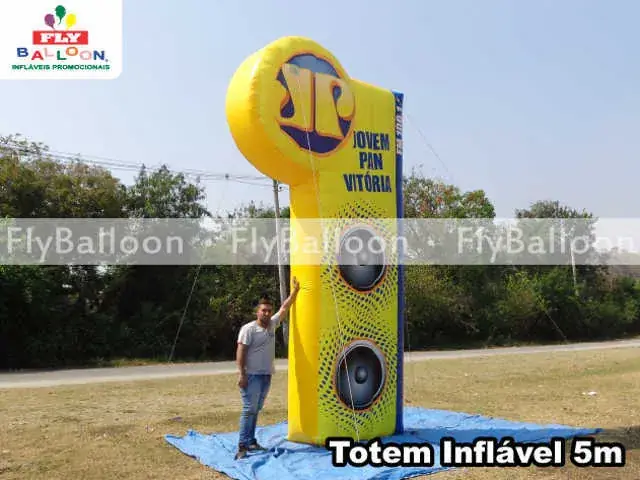 Totem inflável promocional Jovem Pan Vitória