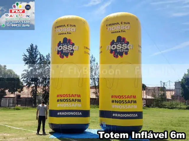 Totens infláveis promocionais personalizados Rádio Nossa FM