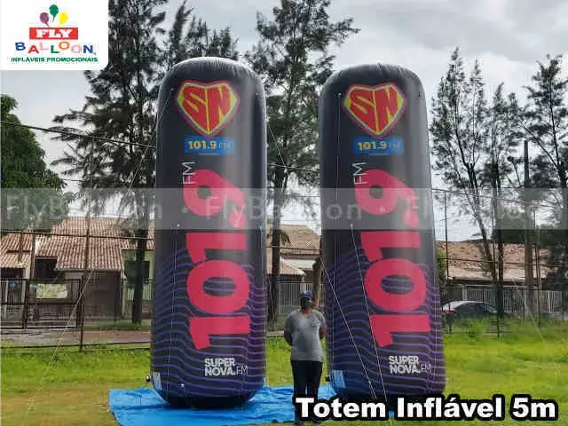 Totens infláveis promocionais Rádio Super Nova FM