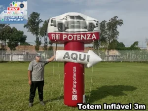 totem inflável promocional personalizado fiat potenza